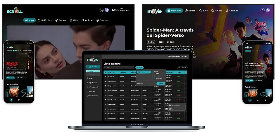 Portada del proyecto ScrollTv + MovieHome